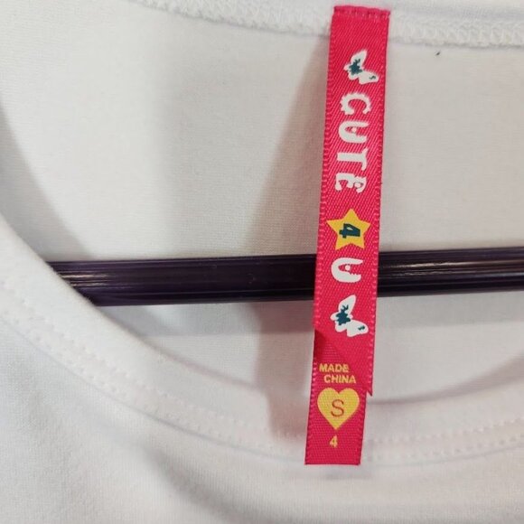 Girls Spoiled with Love Embossed Foil Graphic Tee - White - Size S (4)‎ - Picture 6 of 7